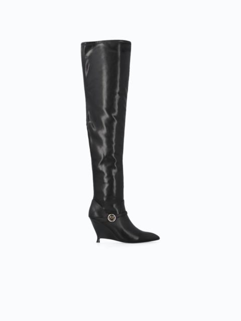 PINKO NAPPA LEATHER BOOTS WITH EXTRA-HIGH LEG SHAFT