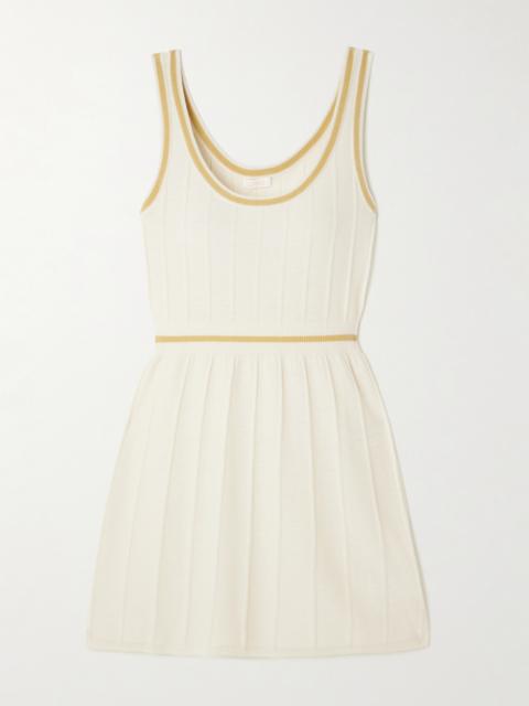 ERES Elite Striped Ribbed Wool And Cashmere-blend Mini Dress