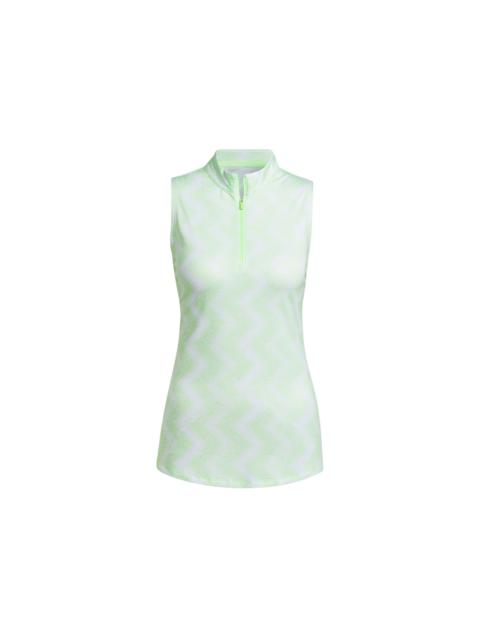 adidas adidas Women's Ultimate365 Ottoman Printed Sleeveless Polo Shirt White