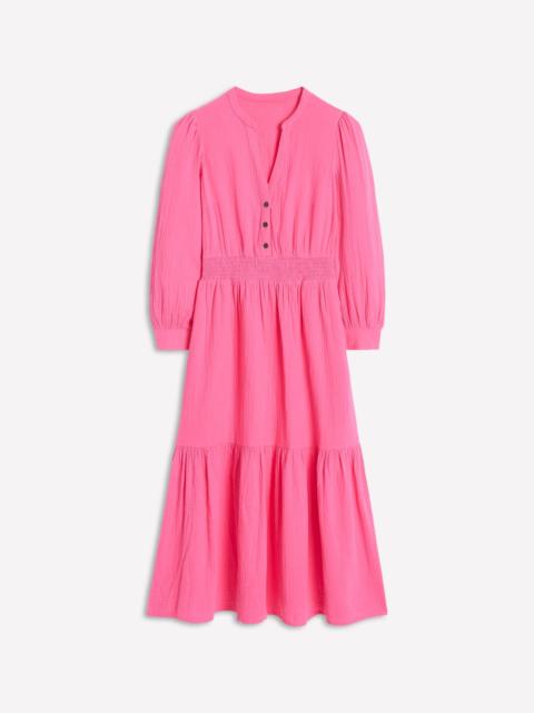 BODEN Elena Double Cloth Midi Dress-Sorbet Pink
