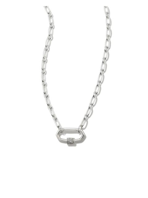 KENDRA SCOTT Bristol Sterling Silver Link Necklace in White Sapphire