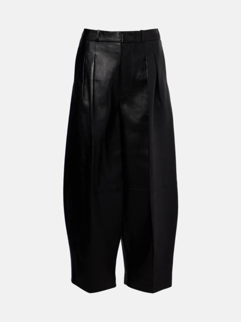 Altuzarra Dash leather barrel-leg pants
