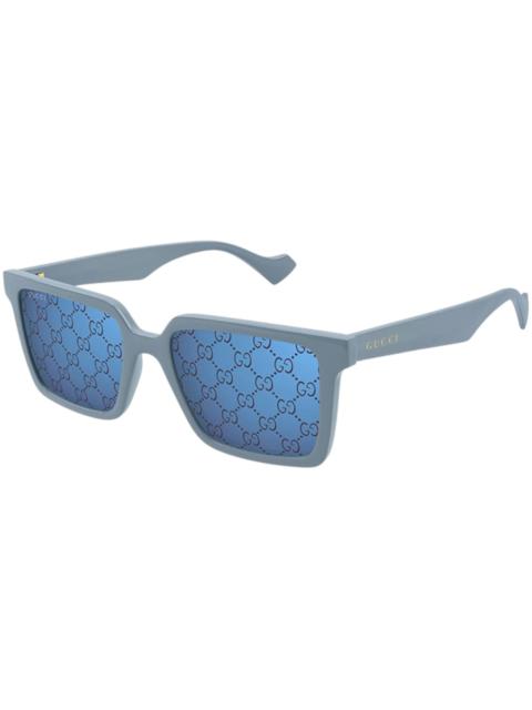 GUCCI Gucci Square Sunglasses Shiny Light Blue (GG1540S 003)