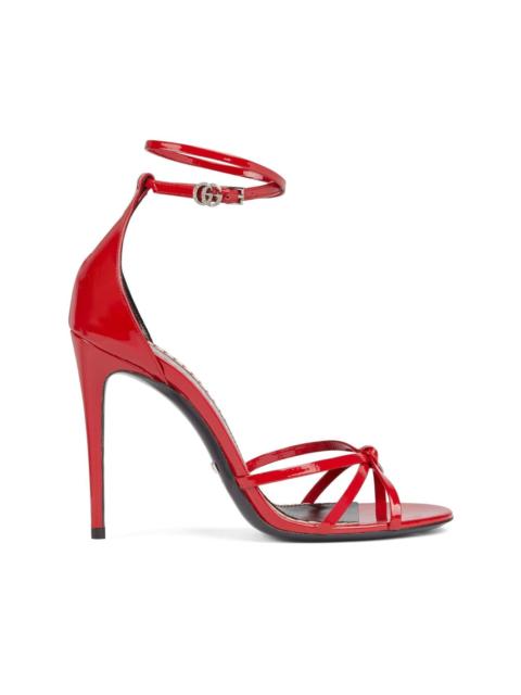 GUCCI 110mm Double G patent-finish sandals