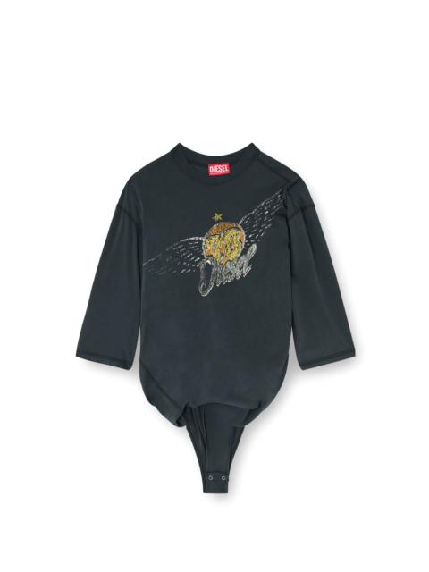 Diesel T-SHIRT BODYSUIT WITH CONCERT GRAPHICS