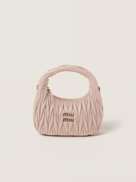 Miu Miu Wander matelassé nappa leather hobo bag