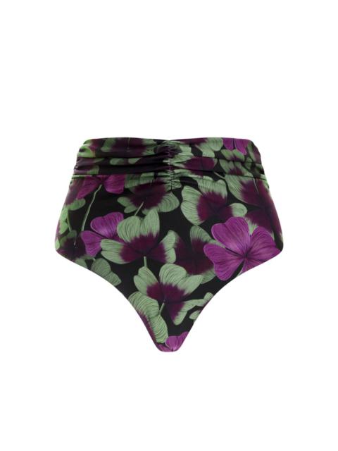 Agua by Agua Bendita floral-print ruched bikini bottoms