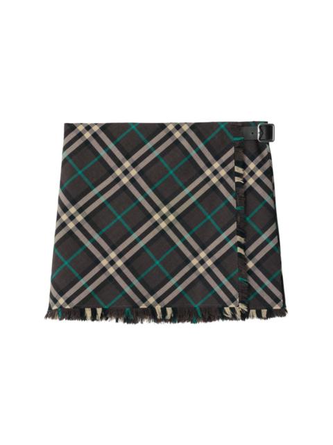 check-pattern mini skirt