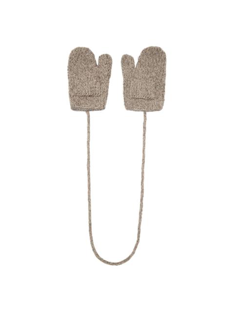 Maison Margiela Beige Shetland Wool Mittens