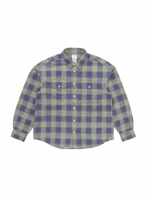 visvim PIONEER KHADI CHECK SHIRT L/S GREEN