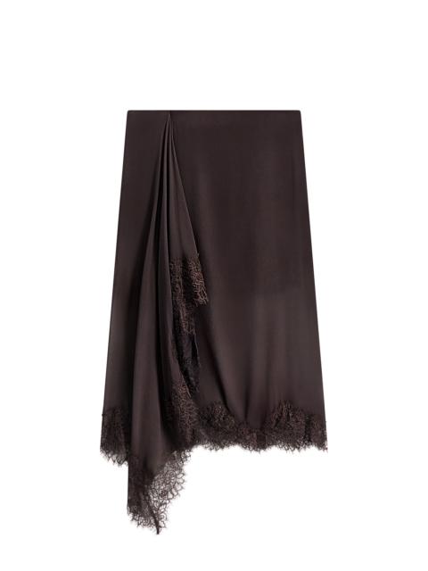 A.L.C. Anais Silk Chiffon and Lace Midi Skirt
