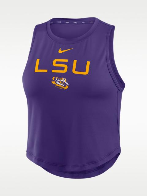 Nike LSU One Women's Nike Dri-Fit Cropped Tank Top