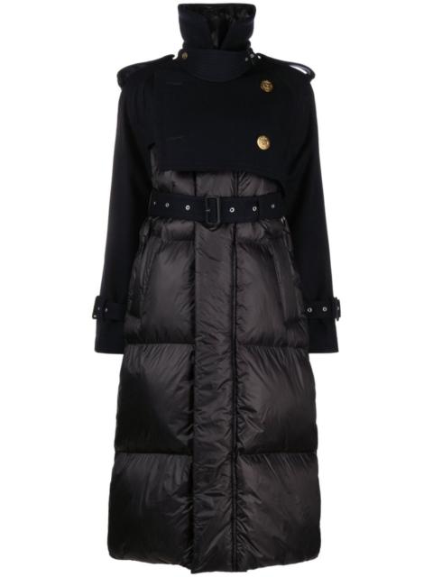 sacai hybrid padded coat