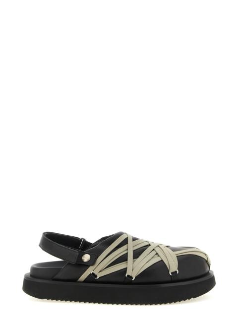 Rick Owens 'Padded Megalace Platform' Sabots
