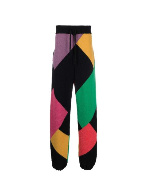 Palm Angels x Missoni Sport colour block knitted track pants
