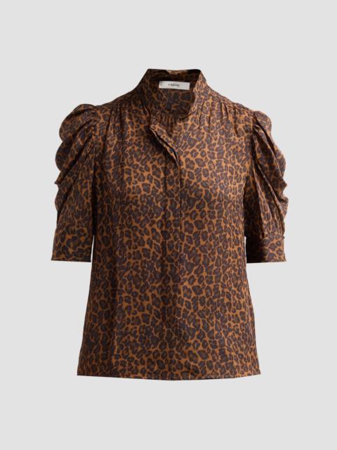 FRAME Women's The Gillian Leopard Print Top - Light Leopard Multi