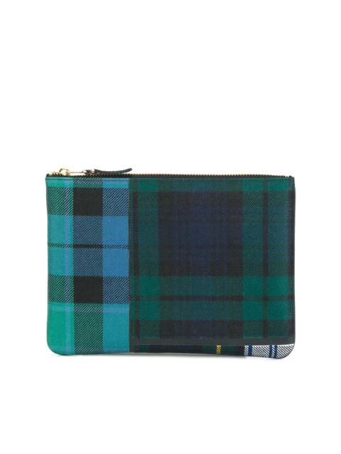 tartan patchwork clutch