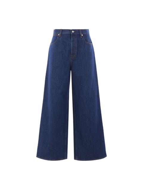 wide-leg cotton jeans