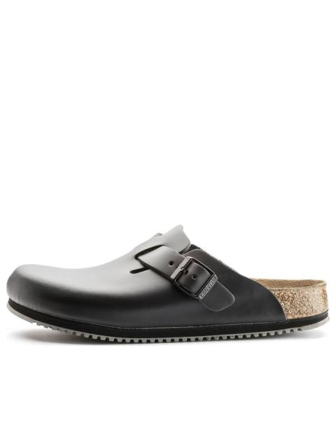 BIRKENSTOCK Birkenstock Boston Super Grip Leather Narrow Fit 'Black' 0060194