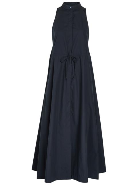 EMPORIO ARMANI Emporio Armani Drawstring Cotton-poplin Midi Dress
