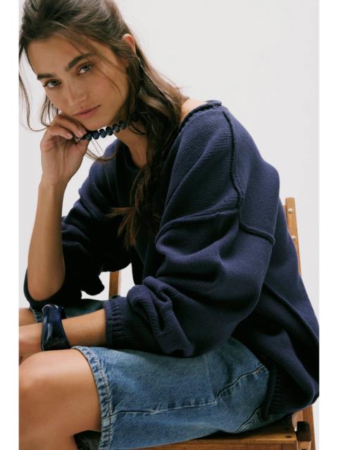 FREE PEOPLE We The Free Ella Roll-Neck Cotton Knit Sweater