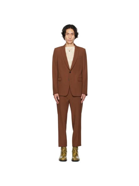 Dries Van Noten Orange Notched Lapel Suit