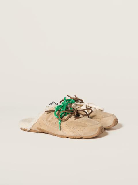 Miu Miu New Balance X Miu Miu 530 SL bleached suede sneaker mules