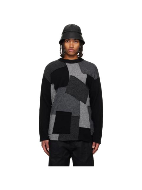 Comme des Garçons Homme Black & Gray Wool Jersey Sweater