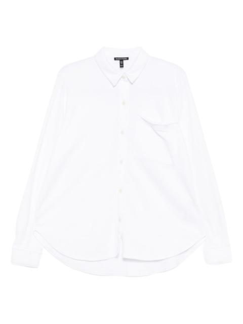 EILEEN FISHER organic cotton terry classic collar shirt