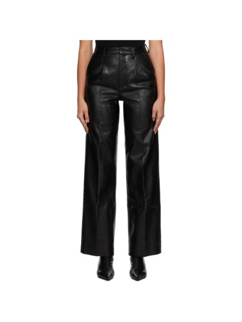 Black Carmen Faux-Leather Pants