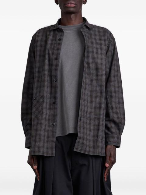 Junya Watanabe MAN checked elbow-patch shirt