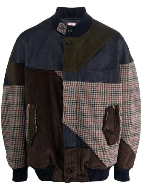 Baracuta patchwork-design bomber jacket