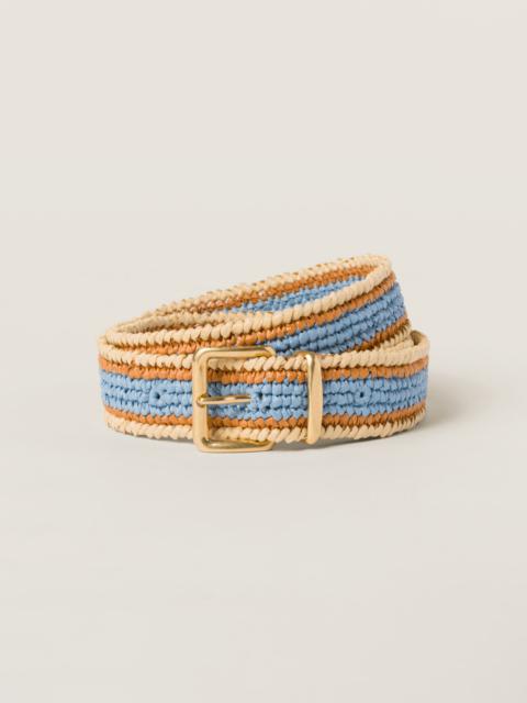 Woven fabric belt