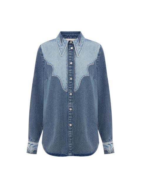ALÉMAIS Jesse Denim Applique Shirt