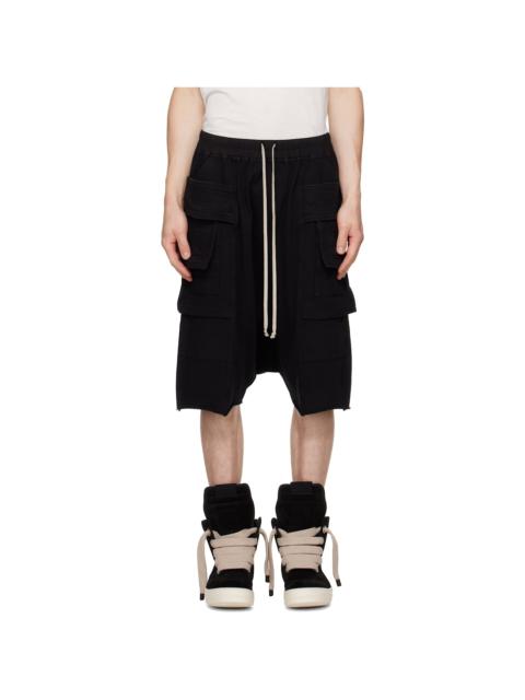 Rick Owens DRKSHDW Black Tower Cargobela Shorts