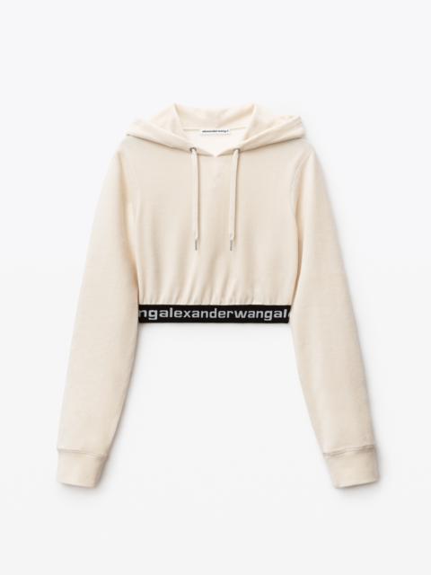 Alexander Wang LONG-SLEEVE HOODIE IN STRETCH CORDUROY
