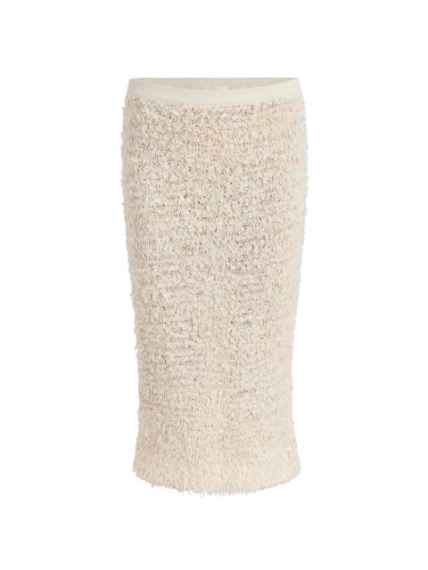 KHAITE Women's Adela Boucle-Knit Midi-Skirt - Ivory