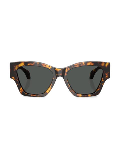 VERSACE Women's 53MM Square Sunglasses - Havana Dark Grey