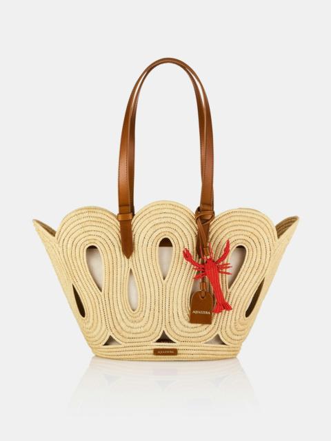 AQUAZZURA Artiste Raffia Medium Tote