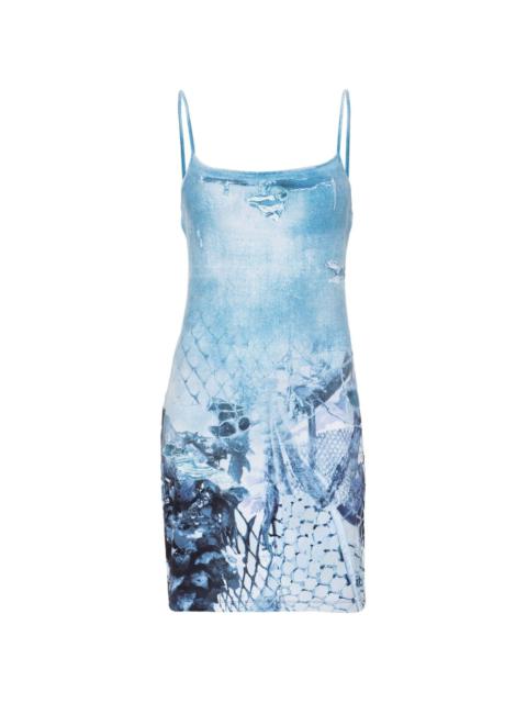 abstract-print mini dress