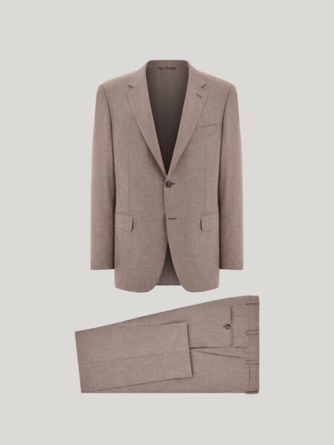 Canali WALNUT 150'S WOOL GRISAILLE REGULAR-FIT SUIT