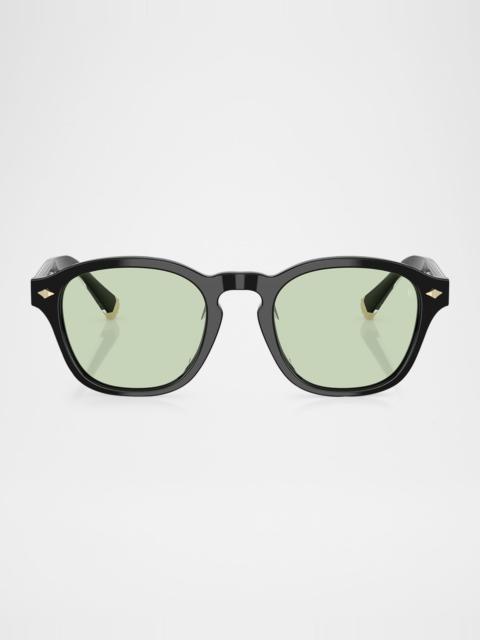 Brunello Cucinelli Men's Acetate Square Sunglasses