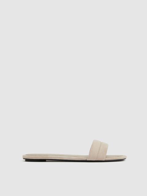 ST. AGNI Suede Stitch Detail Slide - Rock