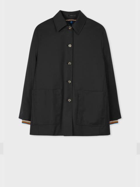 Paul Smith Women's Black 'Storm System' Wool Work Jacket With Detachable Gilet