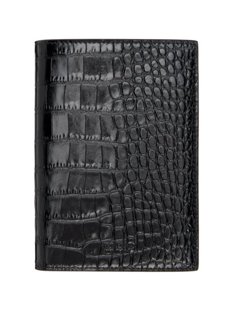 TOM FORD Black Exotic Line Card & Passport Holder
