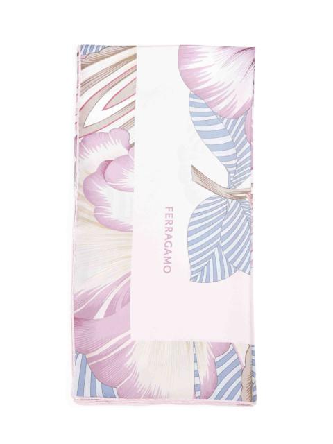 FERRAGAMO Brezza print silk twill scarf