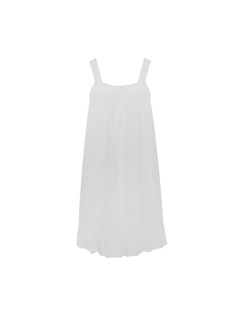 Cou Cou The Fleur Slip: Cotton Voile White