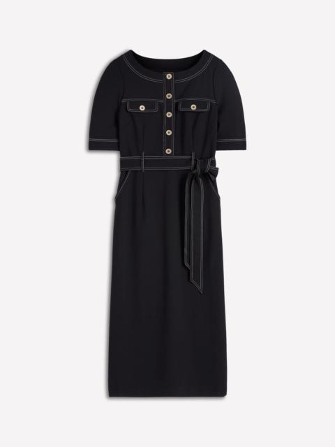 BODEN Bria Ponte Midi Dress-Black