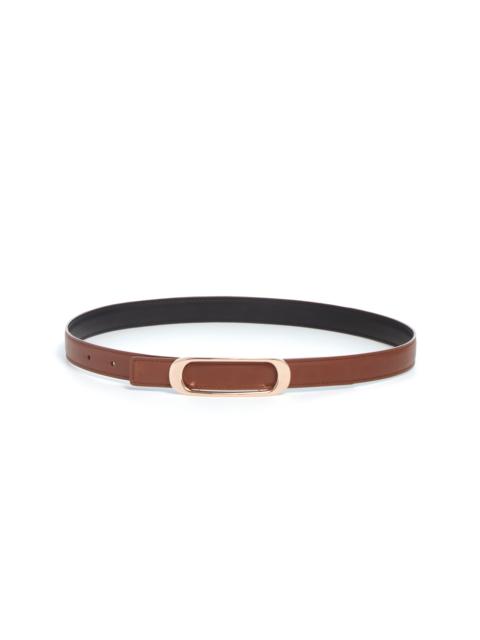 GABRIELA HEARST Small Timon Reversible Belt in Cognac & Black Leather