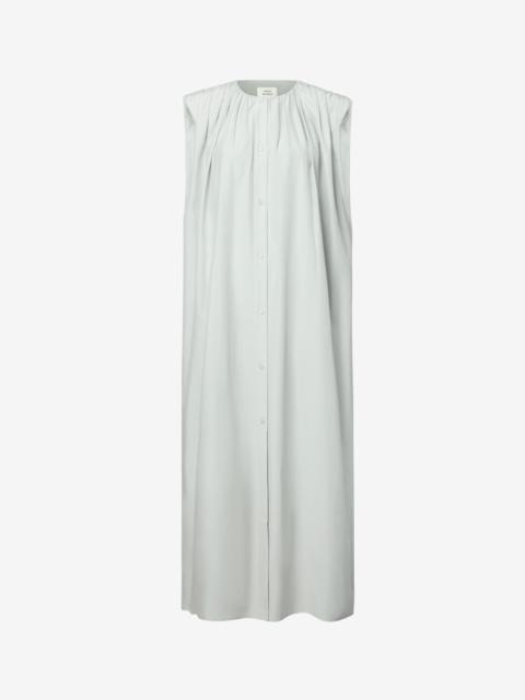 Loulou de Saison Loulou De Saison Cora Midi Cotton Silk Voile Dress - Mist